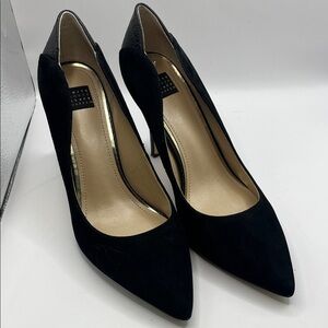White House Black Market Black Suede Heels